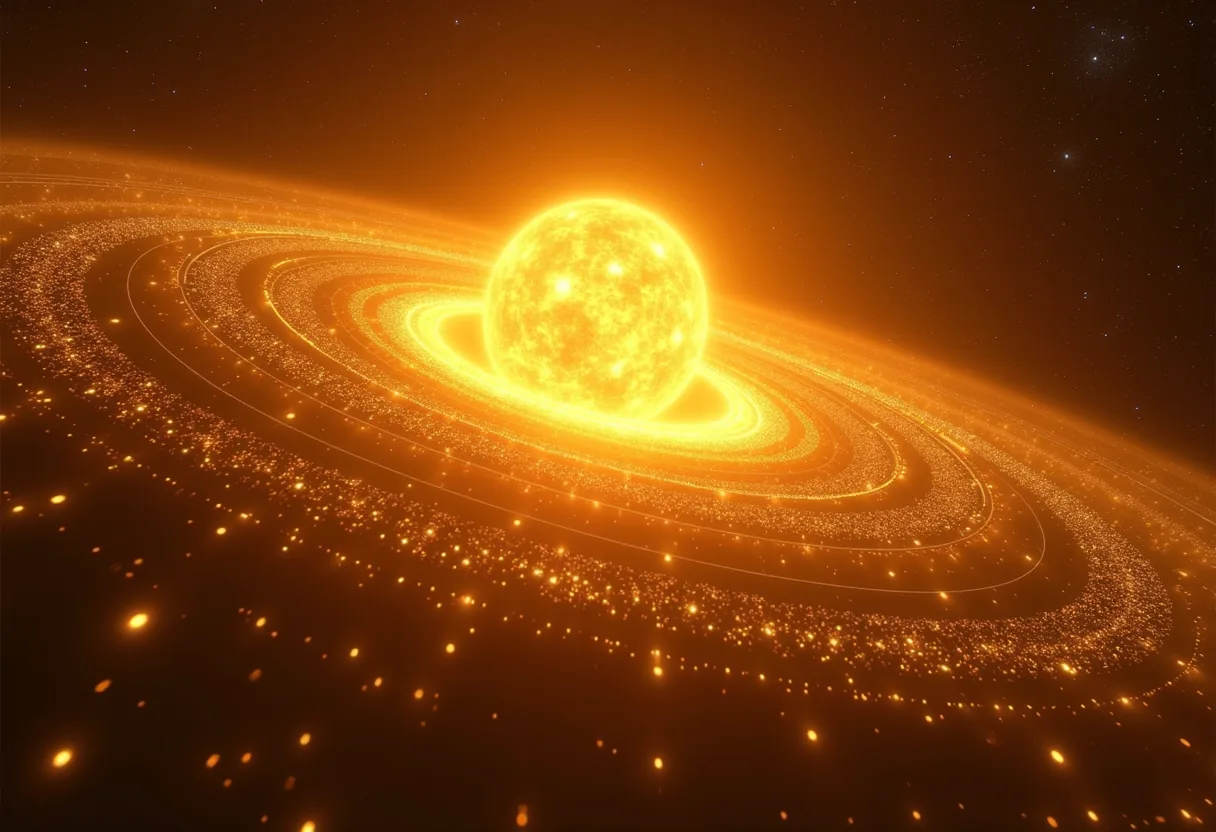 Freeman Dyson's proposal that an advanced civilization would tear apart its planets to build a shell around its star and capture all its light.