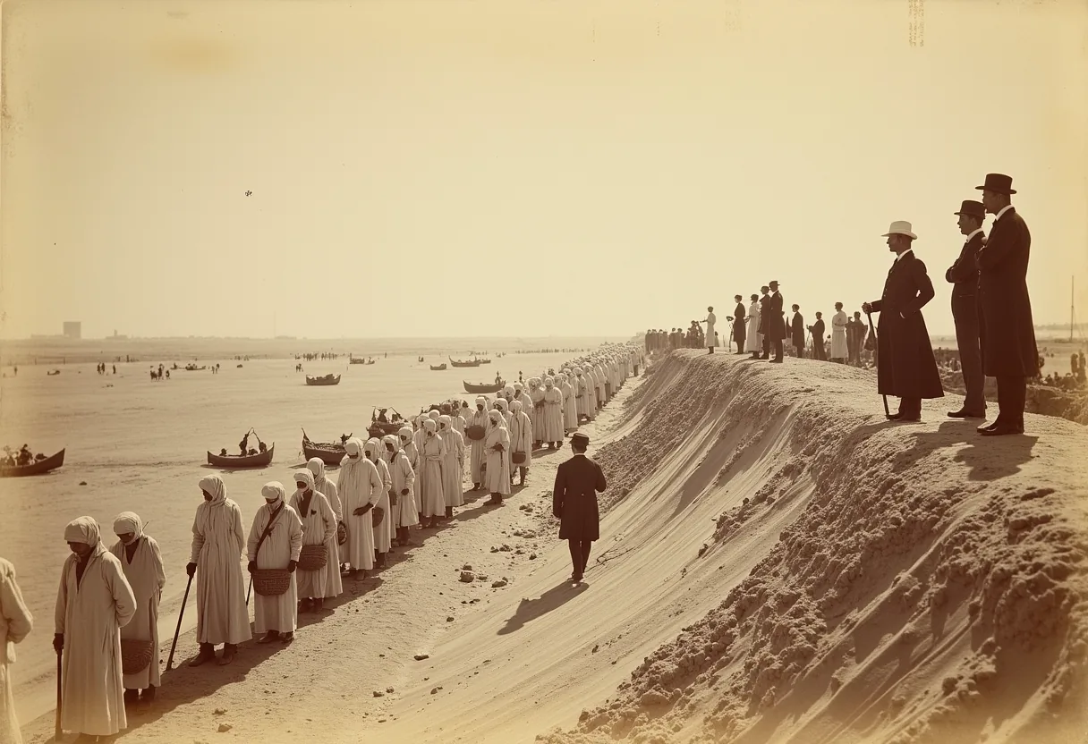 The hundred-mile trench dug by hand that sliced Africa from Asia, reshaping global trade and triggering wars.