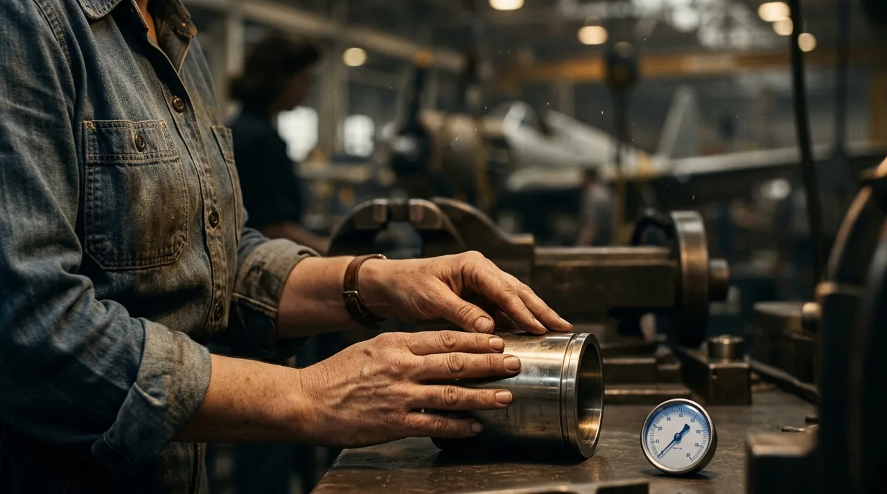 During World War Two, women measured aircraft parts by touch alone. Their fingers detected differences thinner than a human hair. Machines couldn't match them.