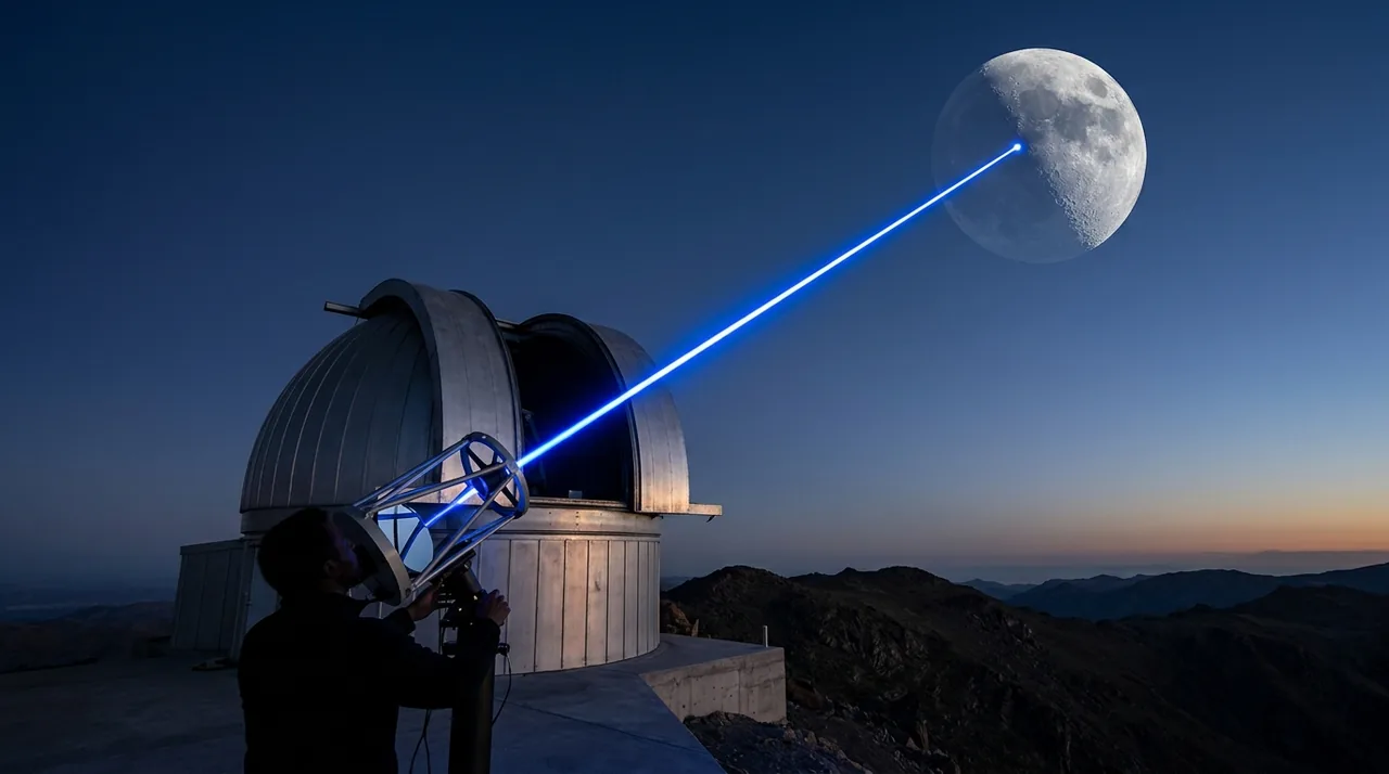 Astronauts left mirrors on the moon fifty years ago. We still bounce lasers off them every night to measure the universe.