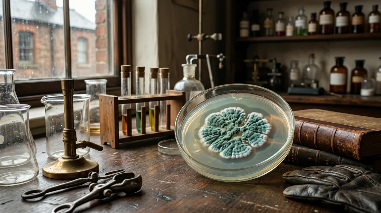 He left petri dishes out before vacation. Came back. Mold was killing bacteria. Saved 200 million lives.