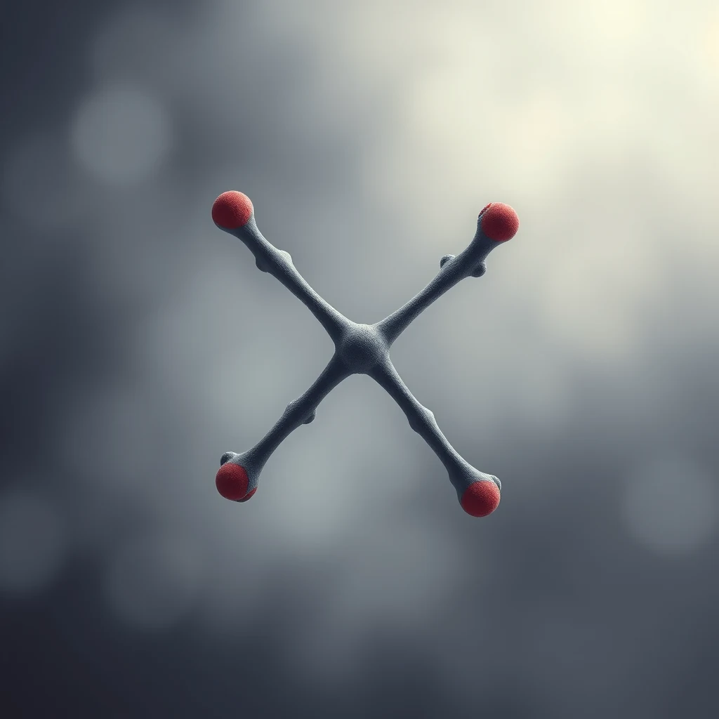 A molecular structure resembling a Y-shaped protein with red-tipped ends, symbolizing antibodies deployed by the immune system to recognize and neutralize pathogens.
