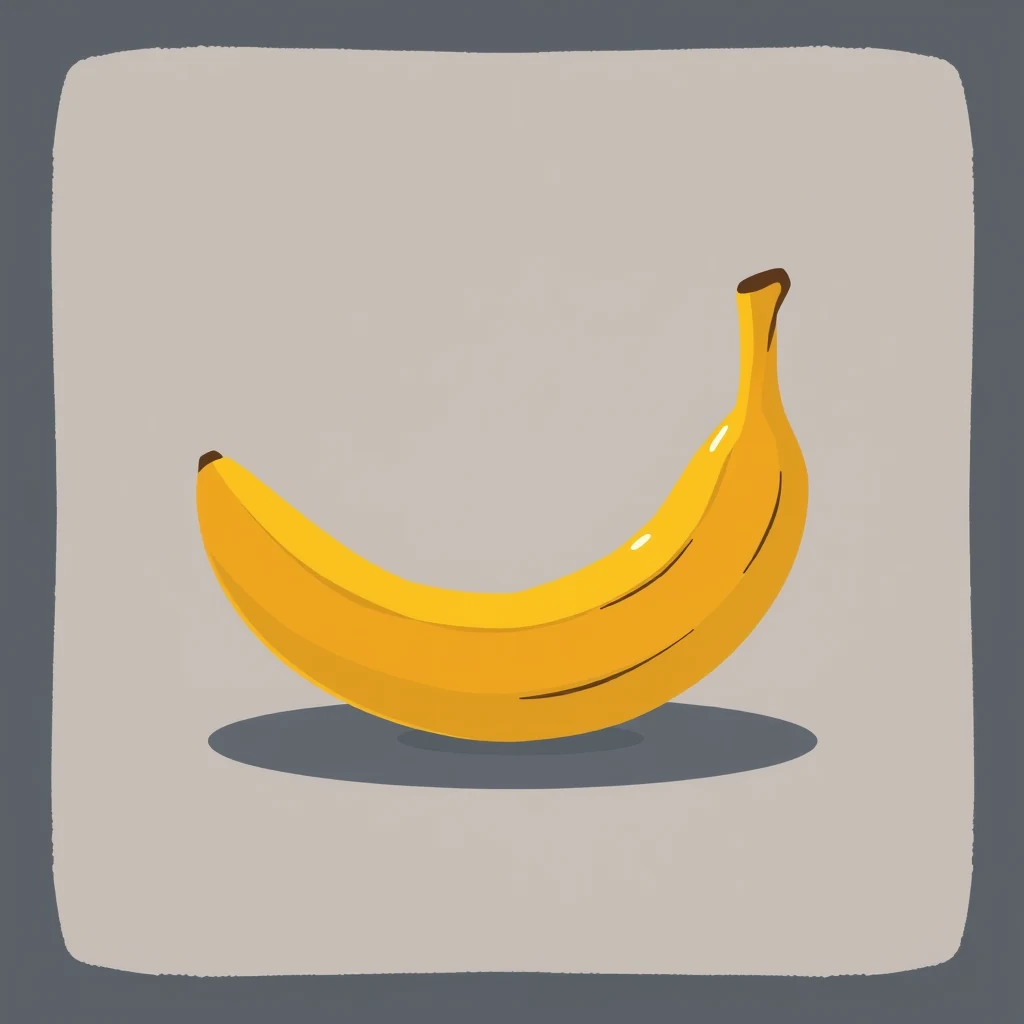 A single yellow banana is depicted on a neutral background, symbolizing its use as a reference point for measuring radiation exposure in the informal unit known as the "banana equivalent dose."
