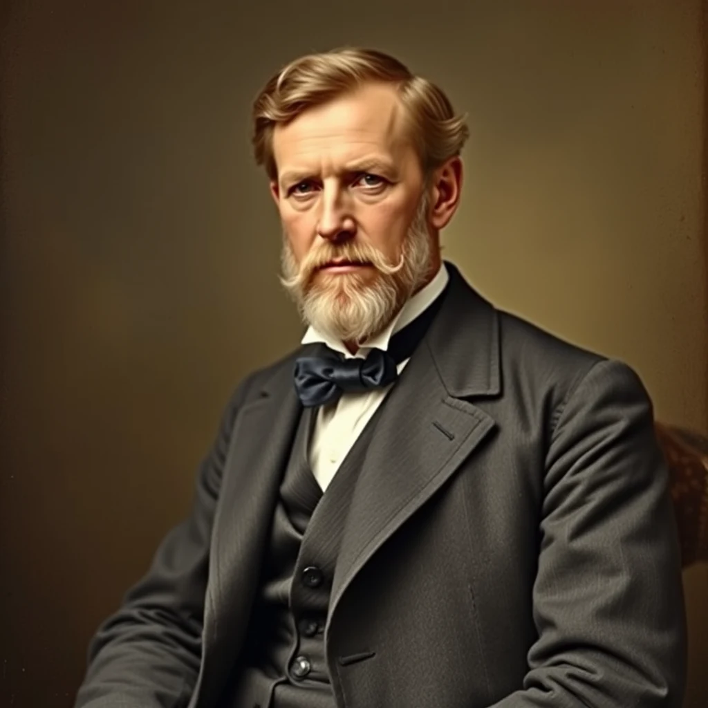 A man with a neatly combed hairstyle and a full beard, dressed in formal attire including a dark suit, white shirt, and bow tie, sits against a plain background.