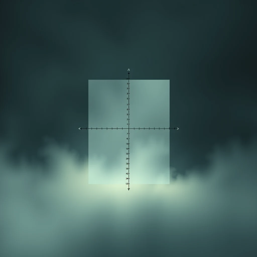 A rectangular grid with numerical markings on a foggy background represents the concept of Lebesgue measure, illustrating the standard mathematical definition of length, area, and volume in Euclidean space.