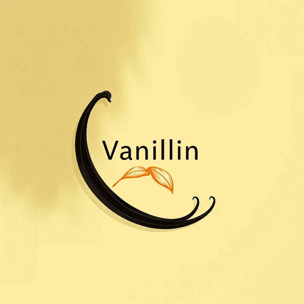 The logo features a stylized vanilla pod with leaves, accompanied by the word "Vanillin," symbolizing the primary chemical component of vanilla extract.